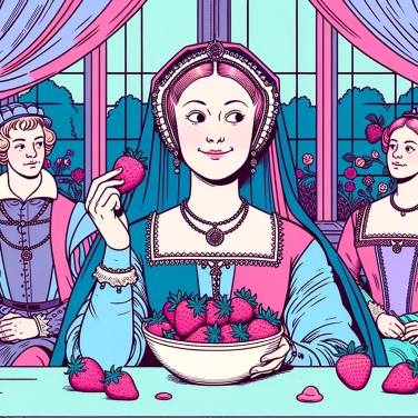 Explique por que Anne Boleyn recusava-se a comer morangos em público?