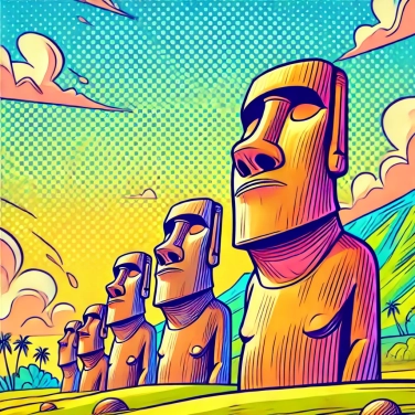 Explique por que as estátuas da Ilha de Páscoa são chamadas de Moai?